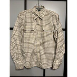 Womens Lauren Ralph Lauren Plaid 100% Cotton Long Sleeve Button Shirt‎ Petite L